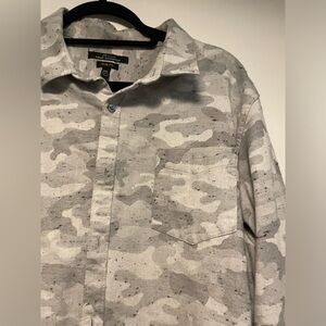 Marc Anthony Mens Long Sleeve Button Down XXL Slim Fit Camo